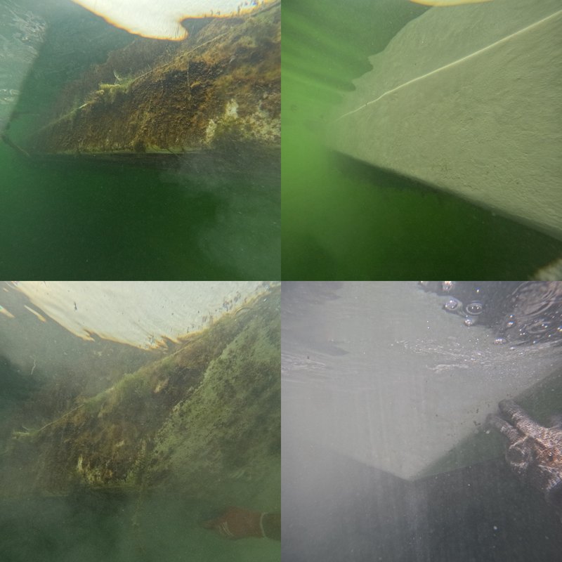 Underwater hull and running gear inspection